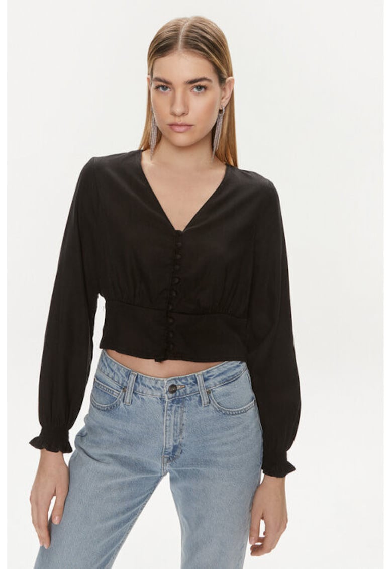 Дамска блуза - 303866181 - Лиосел/Модал - Черна - Черен Levis