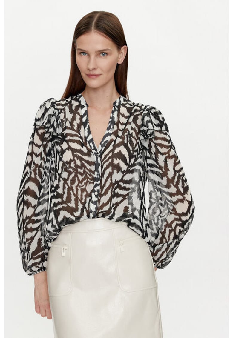 Дамска блуза - 303917197 - Рециклиран полиестер/Полиестер - Черна - Черен Morgan