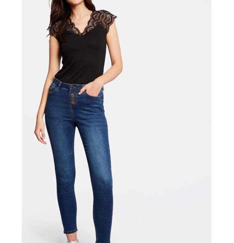 Дамска блуза -  303917203 - Рециклиран полиестер/Вискоза - Черна Morgan