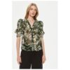 Дамска блуза -  303918095 - Рециклиран полиестер/Полиестер - Зелен Morgan