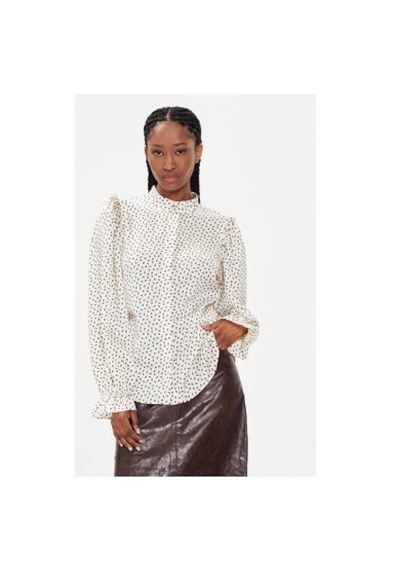 Дамска блуза - 303956752 - Рециклиран полиестер - Бежов - Бежов Bruuns Bazaar