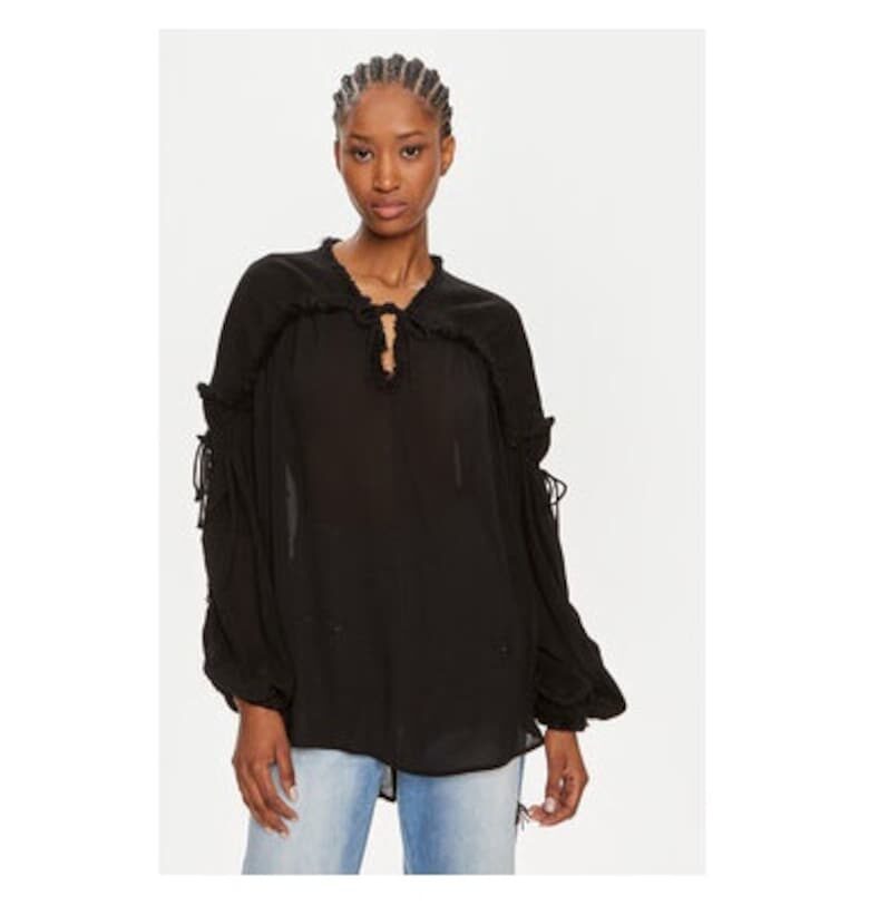 Дамска блуза -  304000270 - Вискоза - 34 EU - Черна Munthe