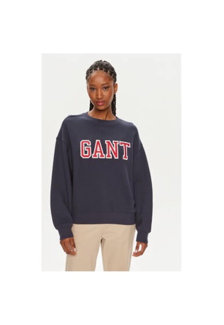 Дамска блуза - 304005503 - Памук - Син - Син Gant