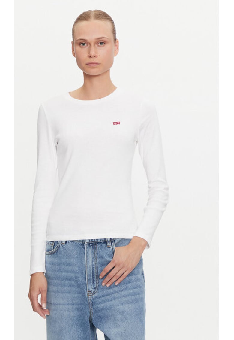 Дамска блуза - 304252846 - Памук - Бяла - Бял Levis