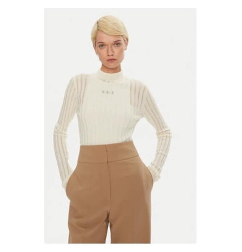 Дамска блуза -  304333941 - Вълна - Бежов - Бежов BOSS