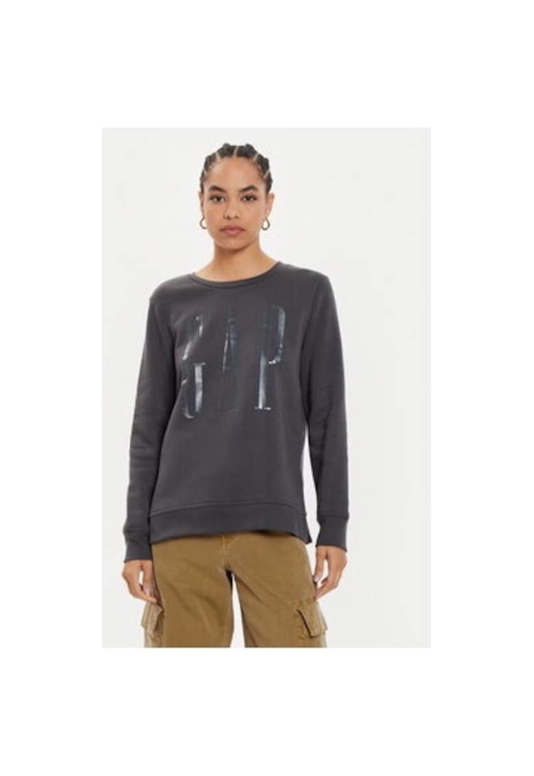 Дамска блуза - 304454370 - Памук/Полиестер - Сива - Сив GAP