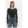 Дамска блуза - 304454431 - Памук - Черен - Черен GAP