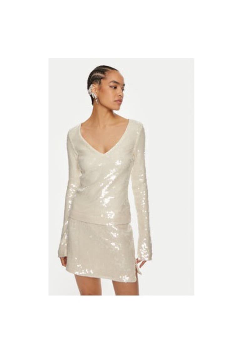 Дамска блуза - 304471629 - Рециклиран полиестер - Бежов - Бежов ROTATE