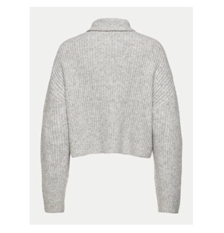 Дамска блуза -  304497322 - Полиестер/Акрил - Сива - Сив Only