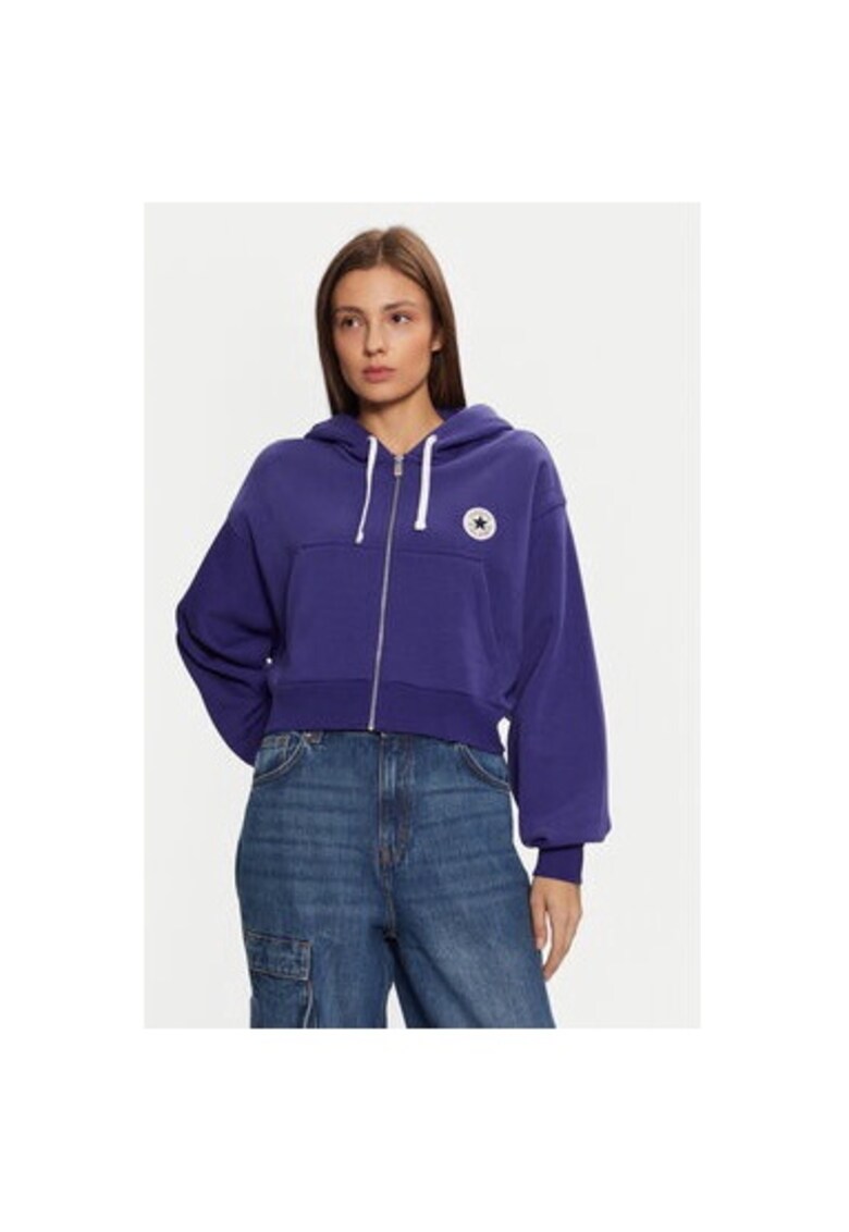 Дамска блуза - 304942617 - Памук/Полиестер - Синя - Син Converse