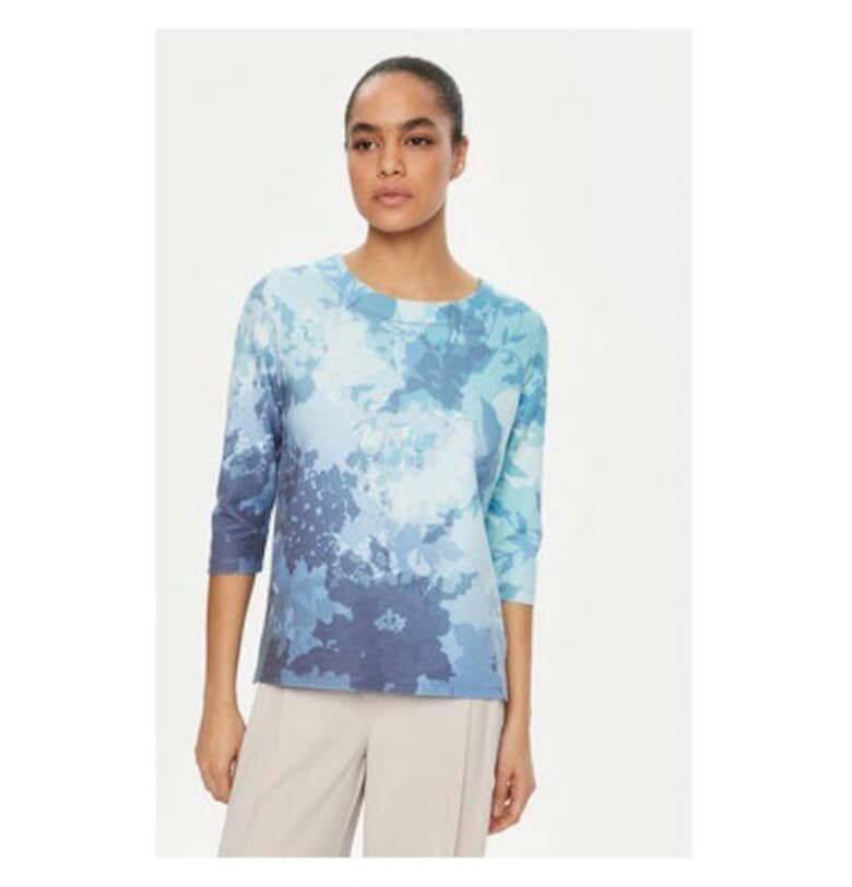 Дамска блуза -  305136817 - Полиестер/Вискоза - Синя - Син Olsen