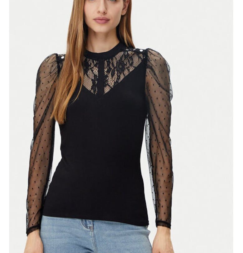 Дамска блуза -  305253644 - Вискоза/Полиамид - Черна - Черен Morgan