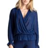 Дамска блуза 59021 - Polyester - Navy blue Figl
