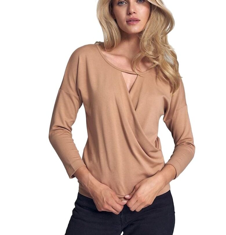 Дамска блуза 590219 -  Вискоза/Полиестер - Бежов Figl