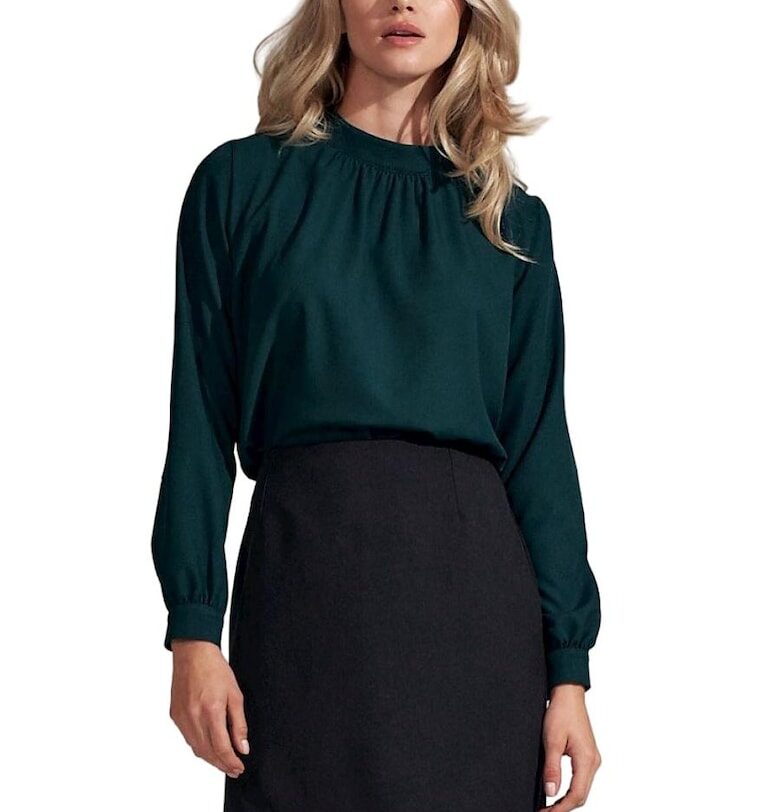 Дамска блуза 590219 -  Полиестер/Вискоза - Зелена - Figl