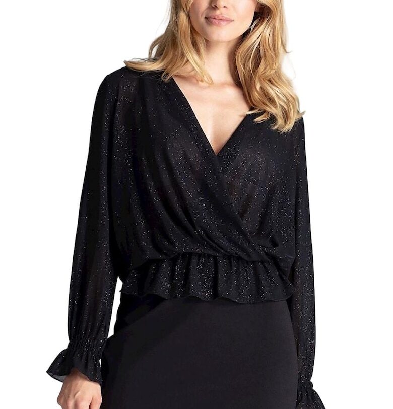 Дамска блуза 5902194375 -  Полиестер/Еластан - Черна Figl