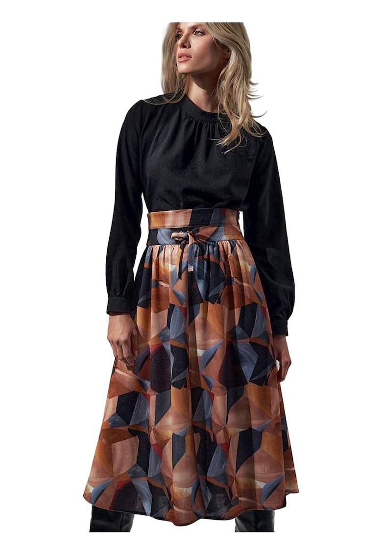 Дамска блуза 590219438 - Полиестер/Вискоза - Черна Figl