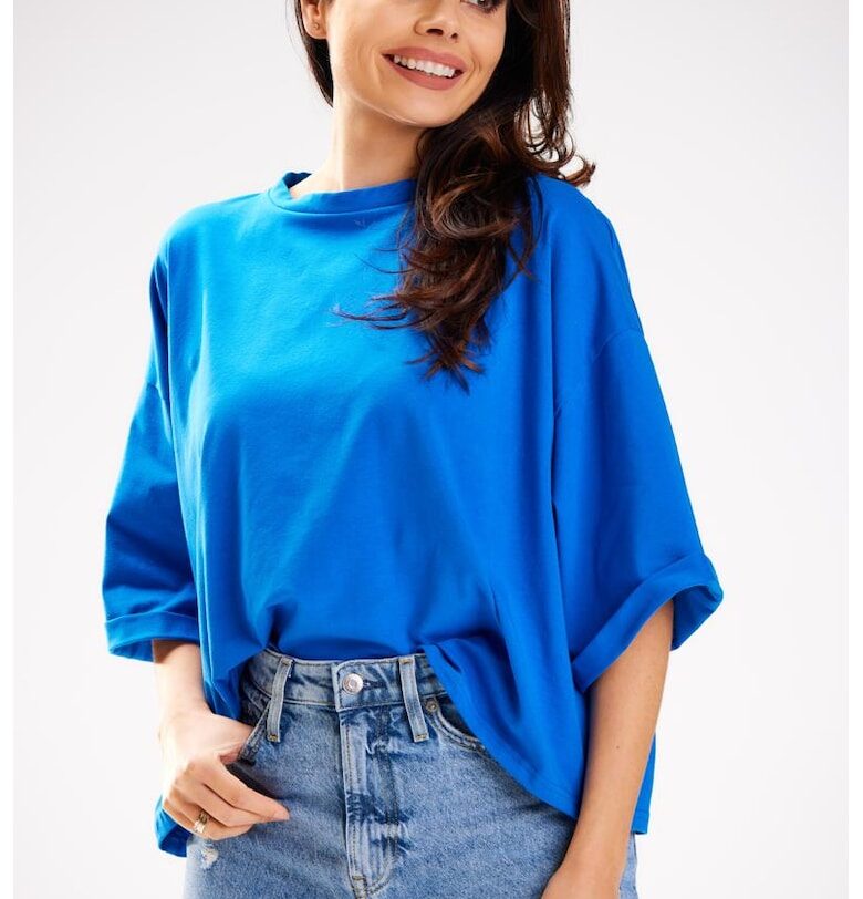 Дамска блуза - Awama - Еластан - Тъмно синя InfiniteYou