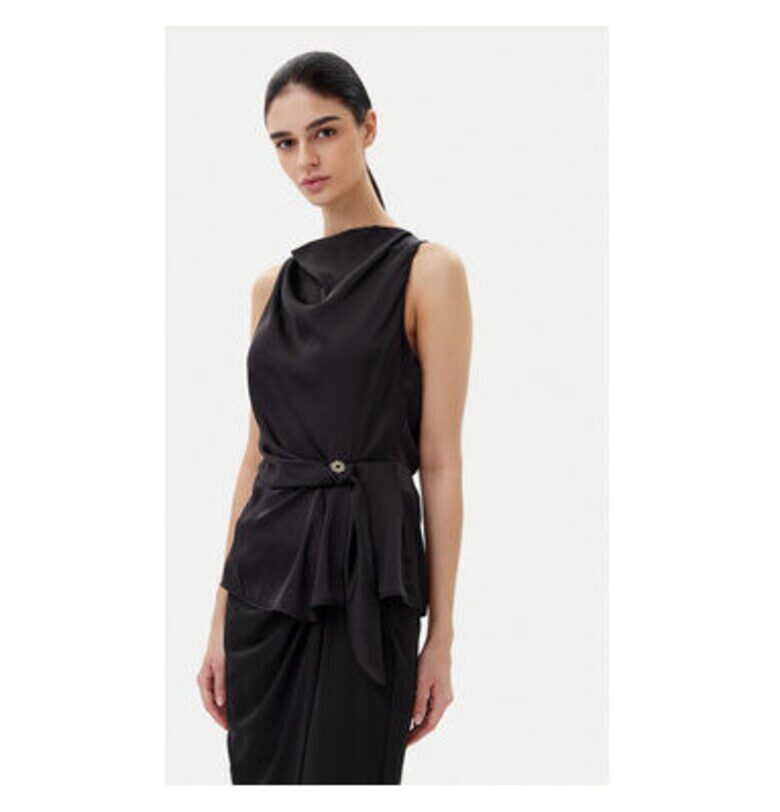 Дамска блуза  CFC0019901002 - Полиестер - Черен - Черен Rinascimento