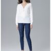 Дамска блуза Caranthir L023 бяла - Бял Lenitif