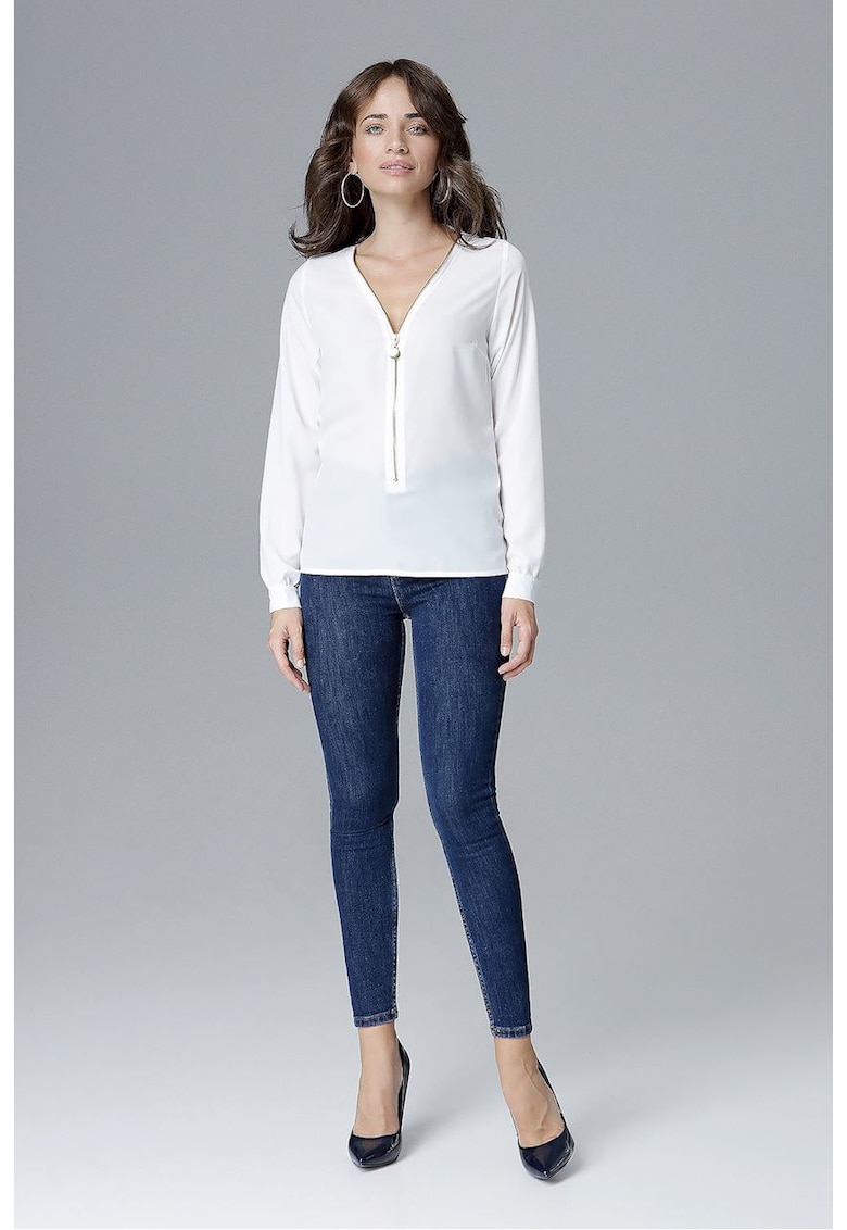 Дамска блуза Caranthir L023 бяла - Бял Lenitif