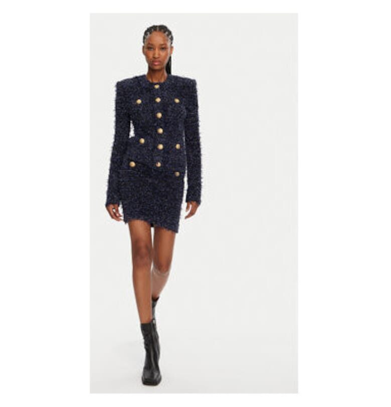 Дамска блуза  DF0SK249KH74 - Полиамид/Вискоза - 38 EU - Тъмносин Balmain