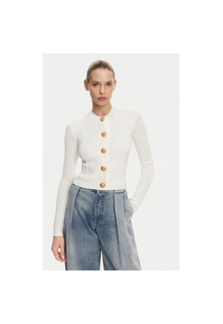 Дамска блуза DF1KL190KF24 - Вискоза/Полиестер - Бяла - Бял Balmain