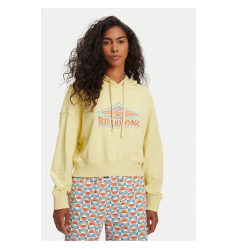 Дамска блуза  EBJFT00146 - Памук/Полиестер - Жълта - Жълт Billabong