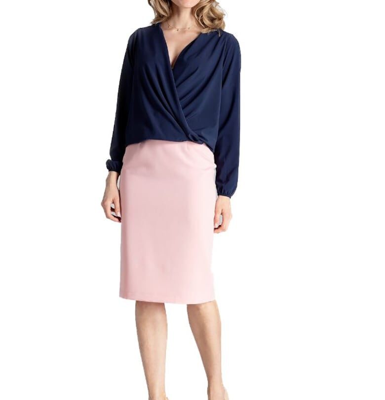 Дамска блуза Guirat M659 цвят гранат - Тъмносин Figl