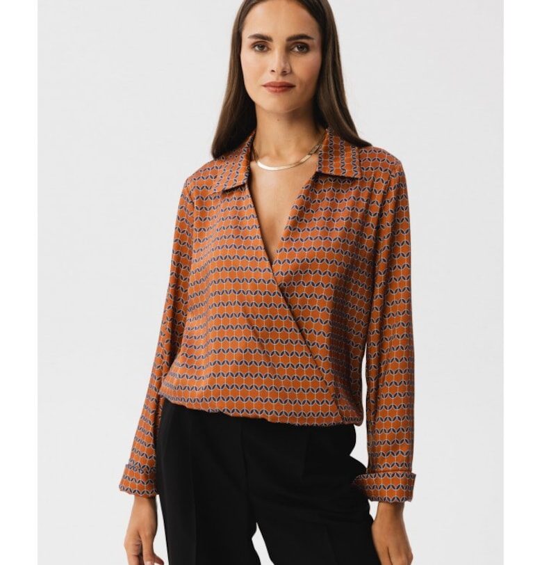 Дамска блуза -  Ozarion - кафява - Кафяв Stylove