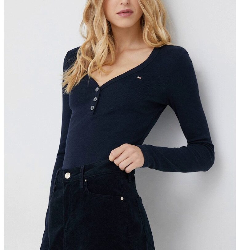 Дамска блуза  WW0WW36148 - Морскосин Tommy Hilfiger