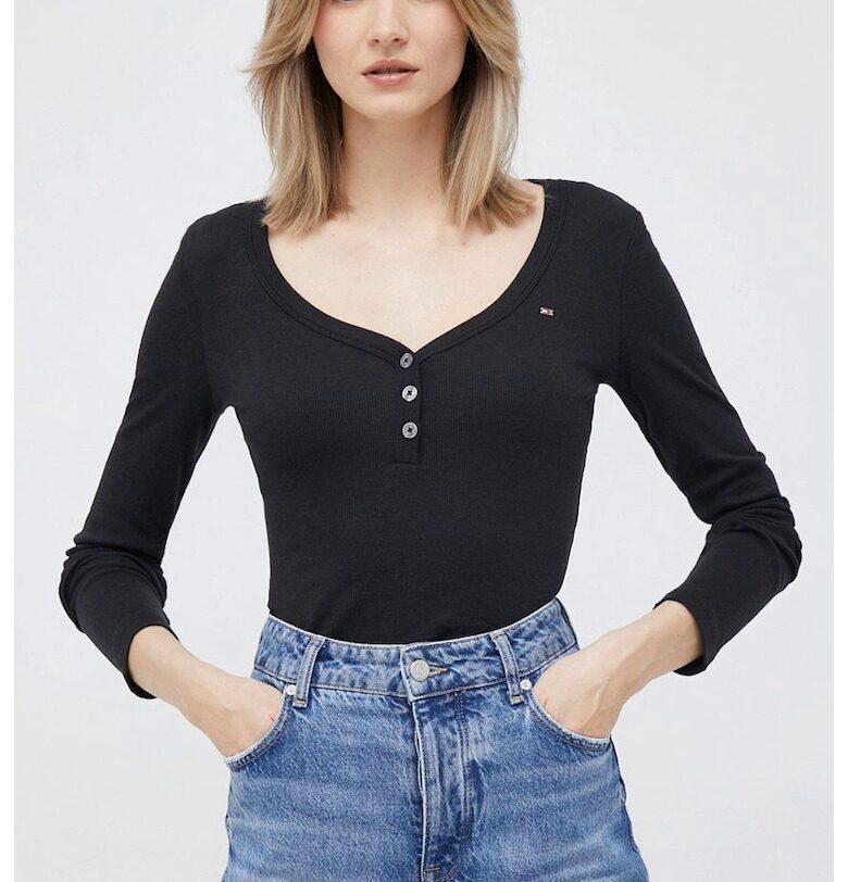 Дамска блуза  WW0WW36148 - Черен Tommy Hilfiger