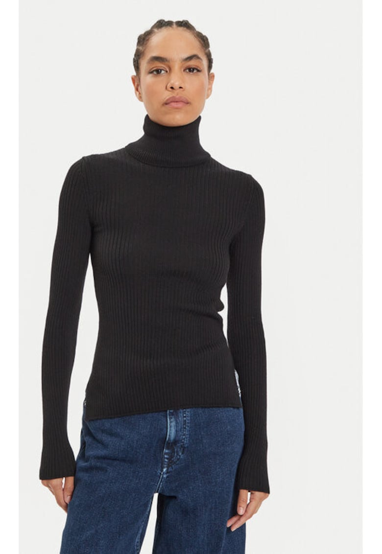 Дамска блуза - Айви дъб - 304213311 - Мериносова вълна - Черна - Черен IVY OAK