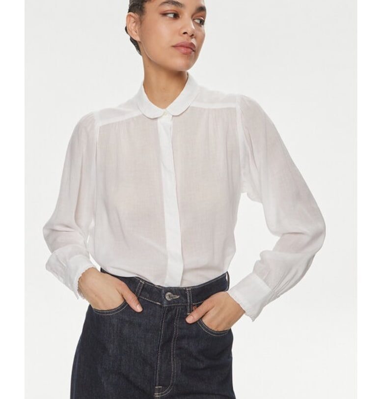 Дамска блуза -  Бяла - Памук - Бял Lee