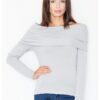 Дамска блуза -  Вискоза/Еластан - Сива - Figl