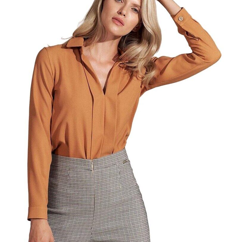 Дамска блуза  Вискоза/Полиестер Кафява Figl