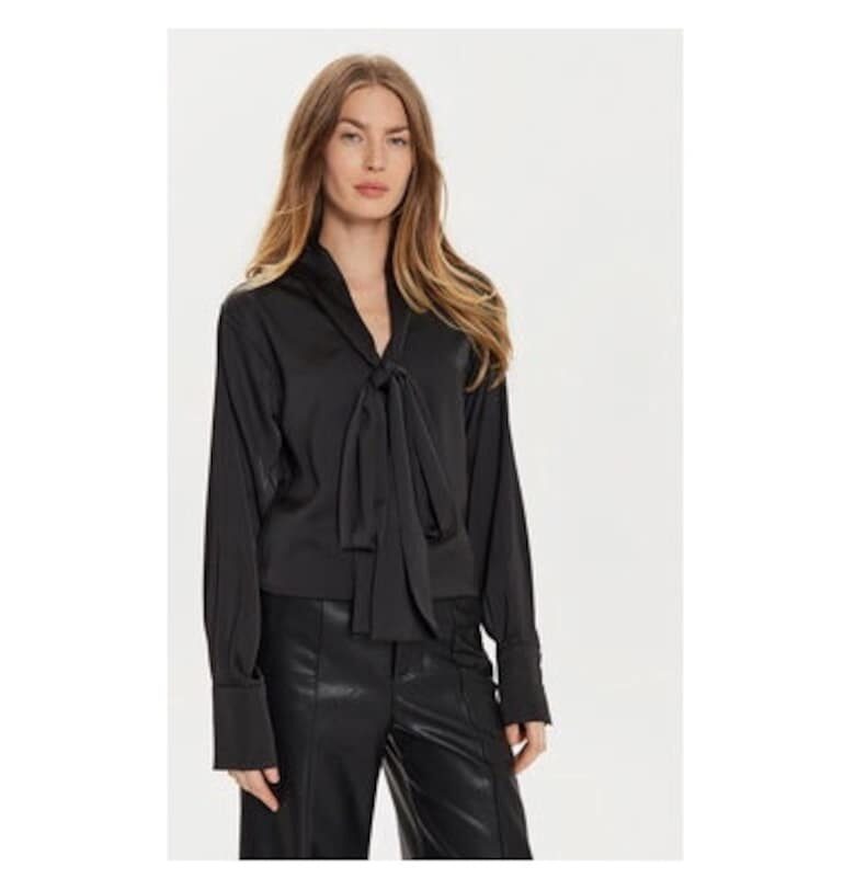 Дамска блуза - Елех - 304932298 - Полиестер - Черен - Черен Eleh