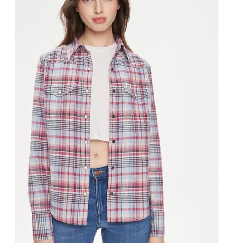 Дамска блуза -  Лилава - Памук - Виолетов Wrangler