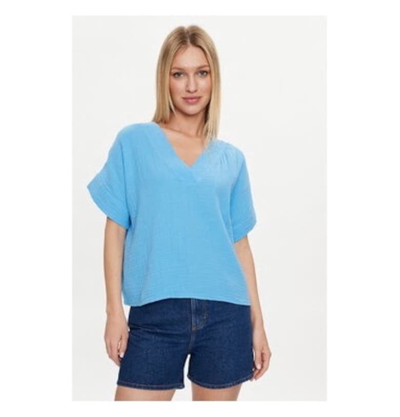 Дамска блуза - Мустанг - 303618056 - Памук - Син - Син Mustang