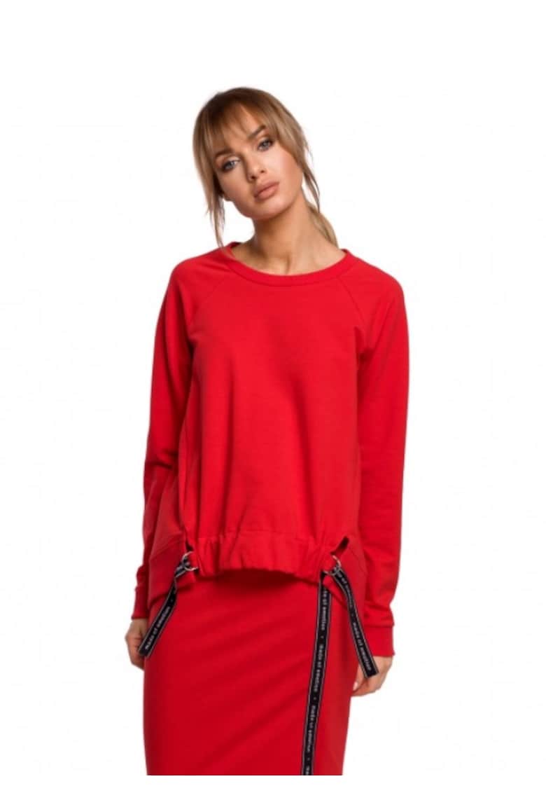 Дамска блуза - Памук/Еластан - Червен MOE