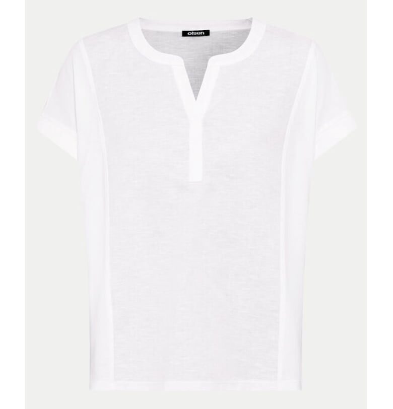 Дамска блуза  Памук/Лен - Бяла Olsen