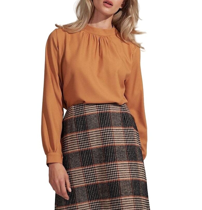 Дамска блуза -  Полиестер/Вискоза - Кафява Figl