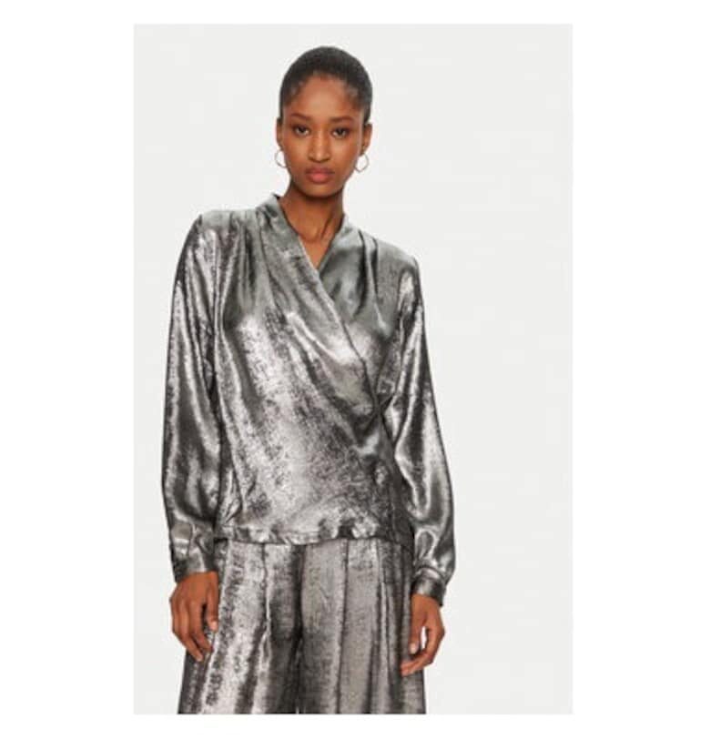 Дамска блуза - Ринасименто - 305018137 - Полиестер - Сребрист - Сребрист Rinascimento