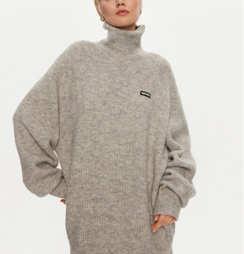 Дамска блуза - Ротирана - 304473241 - Мериносова вълна/Полиамид/Алпака вълна - Сива - Сив ROTATE