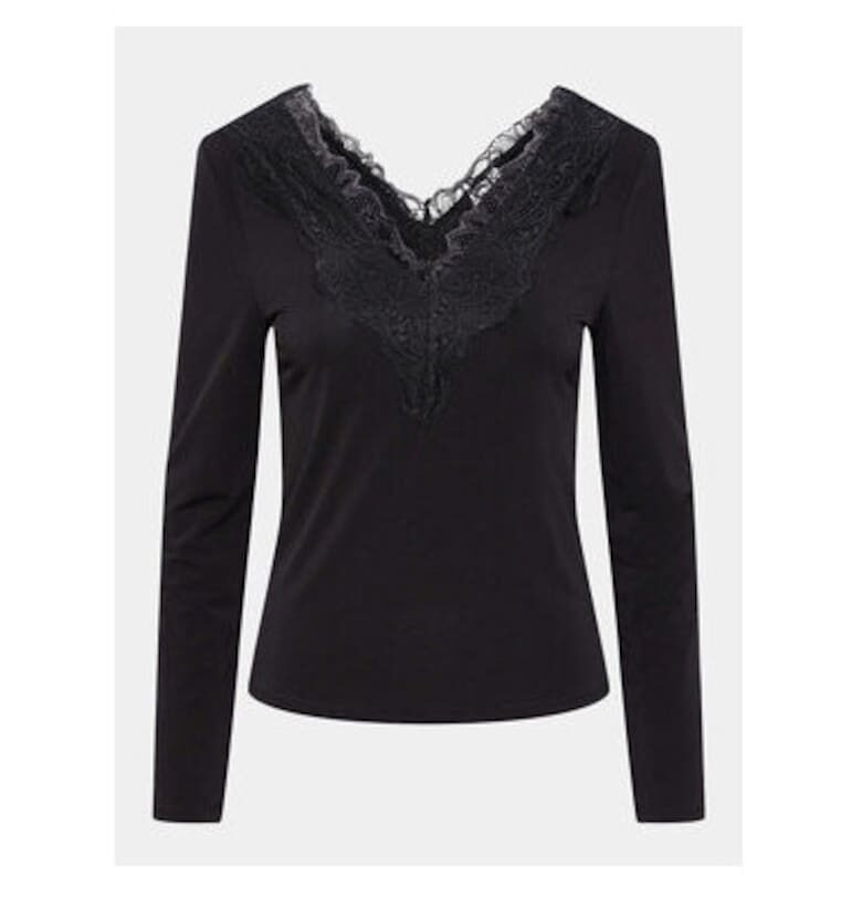 Дамска блуза -  Черна - Полиестер - Черен Yas