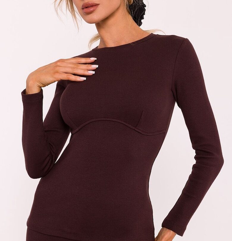 Дамска блуза  в цвят бордо - Бордо MOE