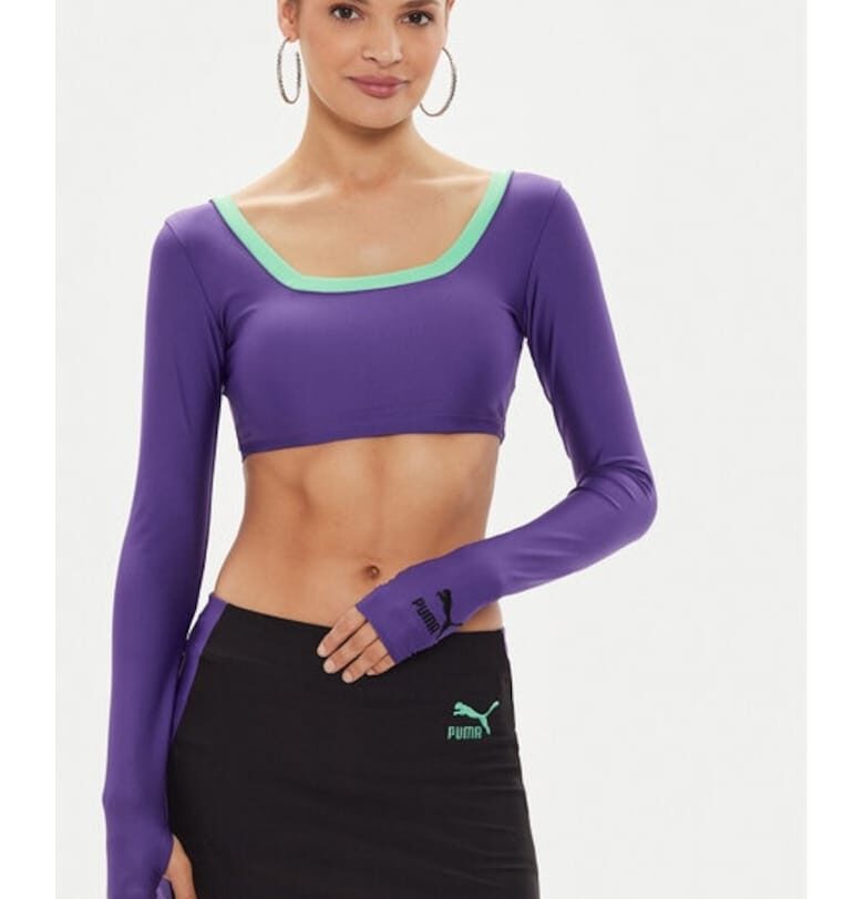Дамска блуза - пума - лилаво - полиестер Puma