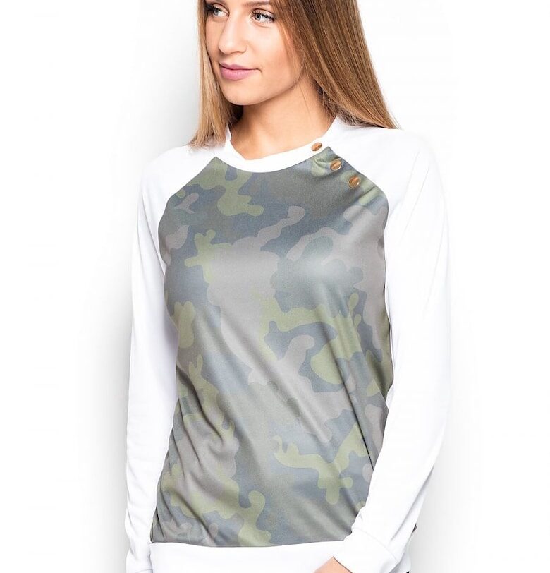 Дамска бяла блуза  удобна материя - KATRUS