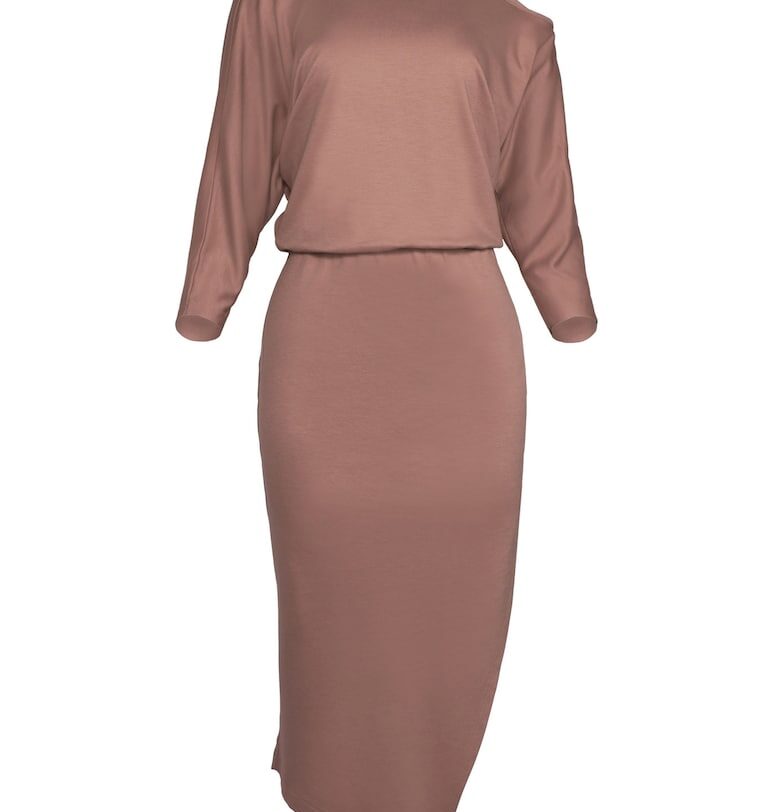 Дамска вечерна рокля Boo K479 кафява Lenitif