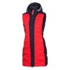 Дамска дълга капитонирана скиорска жилетка Vesta 10K/10K Betty червено-черна - Червен NORTHFINDER